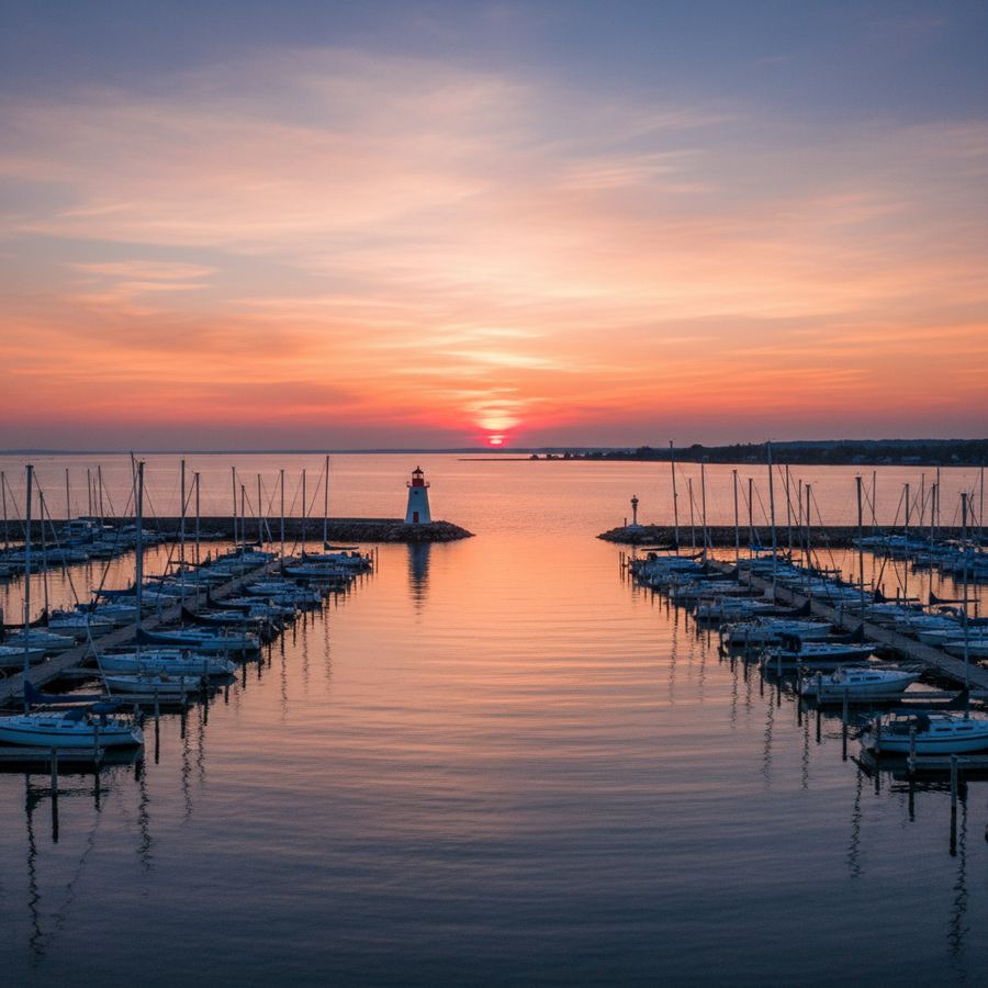 Kincardine marina near the lighthouse